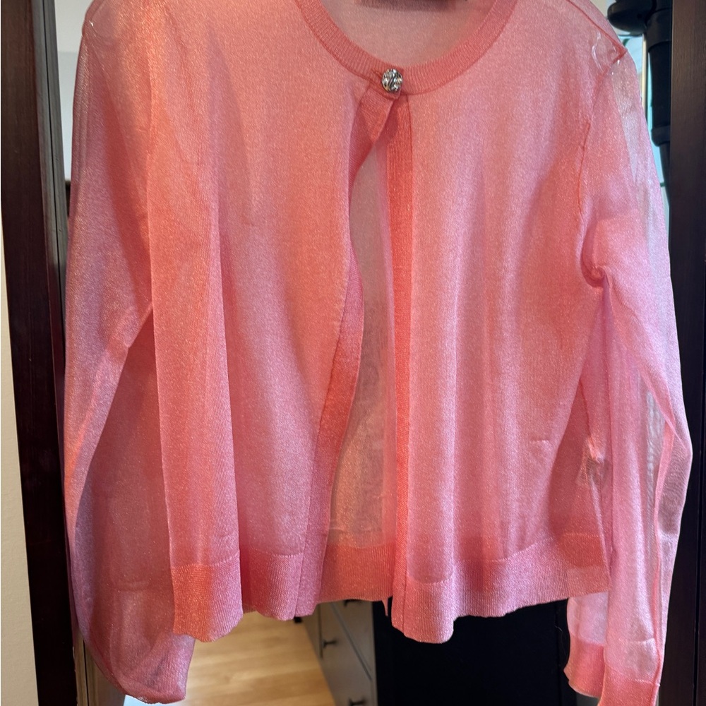 Zara Pink Sheer Women's Cardigan